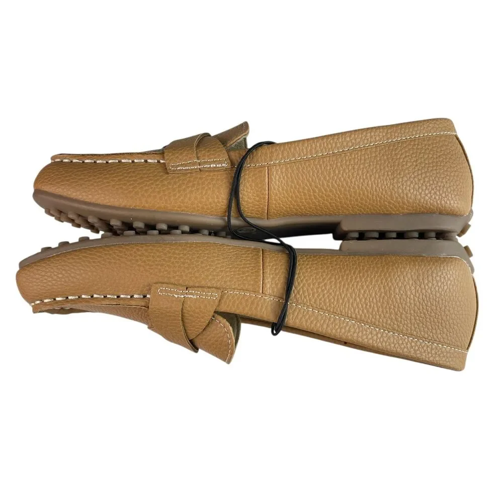 St. John’s Bay Women's Comox Loafers 8M Tan Slip‑On Comfort‎ Memory Foam Casual